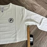 Alphalete Women’s Dynasty Long Sleeve Crop Tee - White , Size Small Photo 4