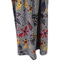 Balance Collection Women's Size Medium Blue Striped Floral Knee Length Dress Photo 2
