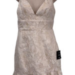 Lulus  Formal Prom‎ Mini Dress Womens Small Ivory Gold Hummingbird Print NEW Photo 0