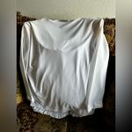 Pretty white European blouse size large Photo 3