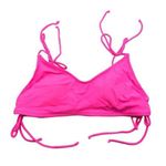 No Boundaries  Bikini Top String Ties V Neck Removable Cups Pink XL Photo 0