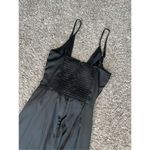 Petal and Pup black satin wide leg faux wrap jumpsuit silky elegant flowy size XS Photo 13