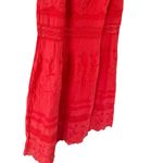 Alice + Olivia Pansy Red Embroidered Off-the-Shoulder Maxi Dress Photo 8