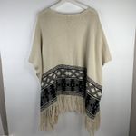 American Rag  M Cardigan Sweater Poncho Fringe Open Front Boho Western Southwest Photo 7