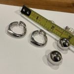 Monet Lot Of 3 Silver Tone Clip On Earrings All Signed - , Sarah Cov, Avon Photo 6