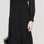Reformation NWOT Valerie Tiered Midi Dress in Black Puff Sleeves Lace sz 2 Photo 1