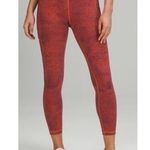 Lululemon Invigorate High Rise Crop 8 23” Crackle Glaze Vintage Orange Larkspur Photo 0