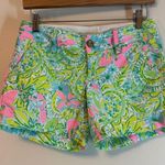 Lilly Pulitzer  Coconut Grove Callahan Shorts Pink Green Floral Sz 00 Photo 0
