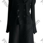 J.Crew  Pencil Black 100% Wool Double Breasted Suit, size 4, Preowned Photo 0