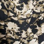 Halogen  Silk‎ Abstract Watercolor Blouse Brown Silk Photo 5