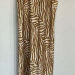 Banana Republic  Satin Animal Print Midi Dress Size Large Photo 0