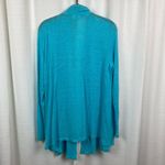 J.Jill  Love Linen Light Blue Linen Long Sleeve Cardigan Sz.M Photo 6