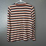American Eagle  Shirt Sz Small Long Sleeve Soft & Sexy Plush Purple Pink Striped Photo 3
