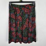 LuLaRoe  Madison Skirt Womens Small Black Floral Pull On Pleated Dark Romantic Photo 4