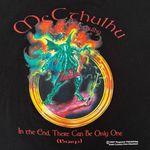 Fruit of the Loom Rare Vintage 90s Cthulhu Octopus Alien Monster Villain Black Graphic T-shirt Photo 2