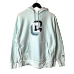 Urban Outfitters Champion Reverse Weave Hoodie Sweatshirt White Large L Classic Pocket Graphic Photo 1