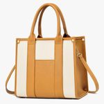 Leather work tote Yellow Photo 0