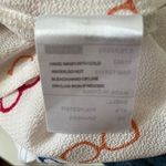 Elodie  Cream Peplum Bell Sleeve Eyeglasses Motif Blouse Size L Photo 7