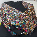 Black sweater Dress Confetti Sequin balloon bishop long Sleeve size M party Size M Photo 6