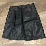 ZARA Sleek Black Faux Leather Mini Skirt Photo 3