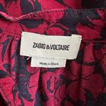 Zadig & Voltaire Tink Bico Flowers Logo Blouse Long Sleeve Floral Dark Goth XS Photo 1
