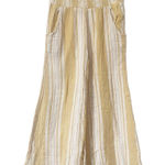 Rip Curl  Yellow and White Striped Wide Leg‎ Cotton Pull On Pants Size Small Photo 0