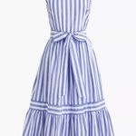 NWT J. Crew Factory Striped Mini Dress Women's Sz 00 Blue & White Faint Make Up Photo 1
