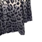 360 Cashmere  Cozy Gray Ombré Leopard Open Front Cardigan Sweater Photo 8