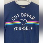 Wound Up  Out Dream Yourself Striped Sweatshirt Navy Blue Size XXL (19) Juniors Photo 1