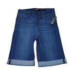 Liverpool Chloe Bermuda Pull On Stretch Jean Shorts Size 2 26 Blue Rolled Photo 1