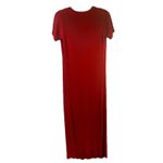 VTG Linda Allard Ellen Tracy Red Ribbed Knit 2PC Maxi Dress & Maxi Cardigan Sz M Size M Photo 6