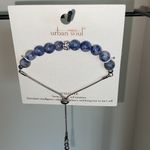 Maurice's Urban Soul blue sodalite beaded pull knot dangle bracelet gem embellished NWT Photo 1