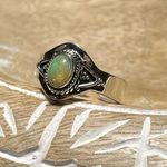 Sterling Silver NWOT Ethiopian Opal 925  Ring Photo 2