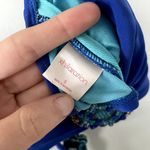 Xhilaration bright blue aqua colored beaded detail bra bikini top tie back Photo 3