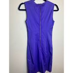 Ted Baker Dress Purple Sheath Business Professional Size 0 Party Bold Neckline Photo 3