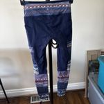 prAna Blue Highway Leggings Womens XS Blue Aztec Print Pull On Skinny Active Photo 3