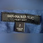 Banana Republic  2 RILEY Fitted Denim Button Down Long Sleeved Shirt Photo 7