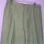Vintage 100% Silk Trousers L Green Draw String Pull On Pants Size L Photo 1