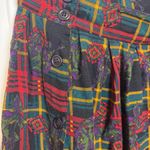 Vintage Lee David Floral Plaid Midi Skirt Holiday Tartan Dark Academia 14 Red Photo 6