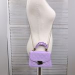 Source Unknown Lavender Quilted Crossbody Bag with Gold Chain Photo 2