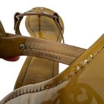 Tory Burch Tan Caramel Patent Leather Miller Classic Designer Logo Sandals 6.5 Photo 9