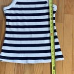 MOTHER The Chin Ups Striped Cotton Stretch Tank Top Medium White Photo 6