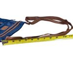 Stone Mountain Blue Nylon Tan Handles Crossbody Shoulder Bag Purse Photo 7