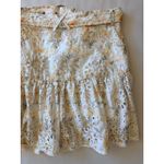 Sofie the Label Floral Flower Eyelet Tiered Belted Mini Skirt Womens Medium Photo 10