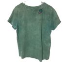 Nu Views Vintage Women's Size Medium Sea Green Hippie Boho Artsy Blouse Photo 5