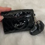 Y2K Zou Zou Black Vinyl Hearts Pink Wallet Coin Purse Photo 2
