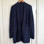 White House | Black Market  WHBM Cozy Sweater Blue Cardigan Large Photo 2
