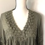 Tantrums Embroidered Eyelet Bell Sleeve Mini Dress Size M Photo 3