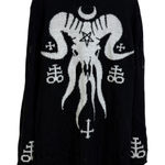 KILLSTAR  Sweater Womens XL Black The Calling Hoodie Knit Destroyed Cthulhu NWOT Photo 0