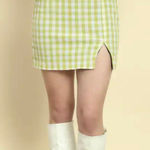 Princess Polly NastyGal green checkered gingham mini skirt Photo 0